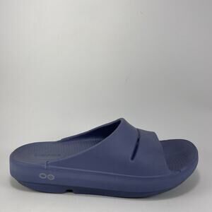 Oofos Ooahh Flip Flip Sandals Womens Size 7 Men Size 5 Blue Comfort Recovery